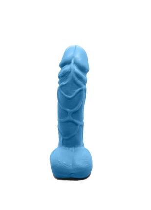 Крафтове мило-член із присоскою чистий кайф blue size m, натур...4 фото