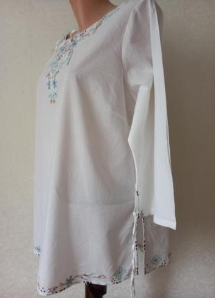 Натуральная вышитая блуза.2 фото