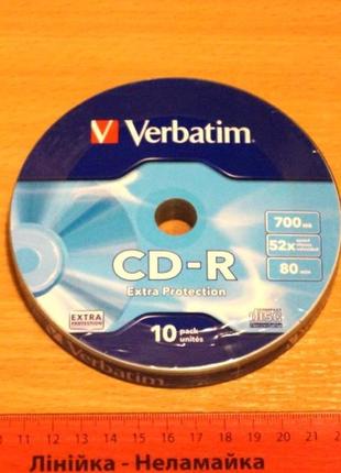 Диск cd-r verbatim 700 mb 52x для одноразової запису