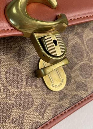 Сумка coach signature logo refined calf leather studio crossbody bag9 фото