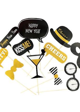 Фотобутофорія "happy new year", 28 предметів, якісний картон