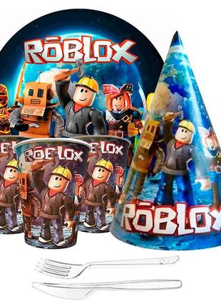 Набір одноразового посуду "roblox" (на 10 персон)