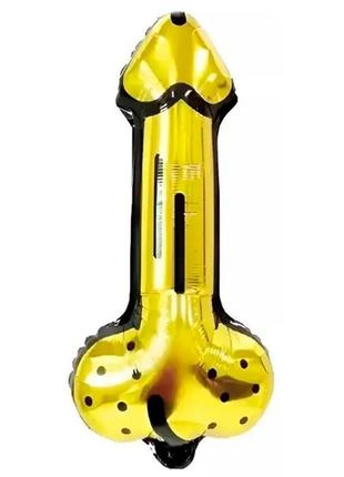 Повітряна кулька "golden penis", розмір 51*27 см