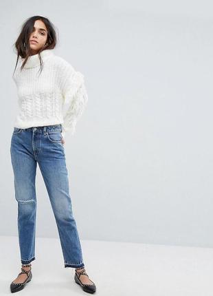 Стильный свитер с косами и отделкой из бахромы asos prettylittlething1 фото