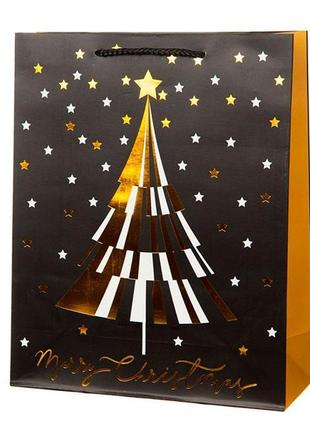 Новорічний пакет "christmas tree" 30*40*12 см, ламінований картон