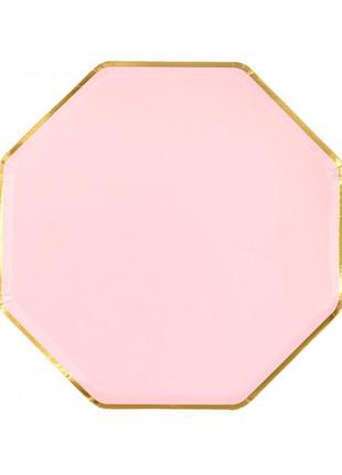 Паперові тарілки "octagon", 10 шт., ø - 18 см., колір пудра