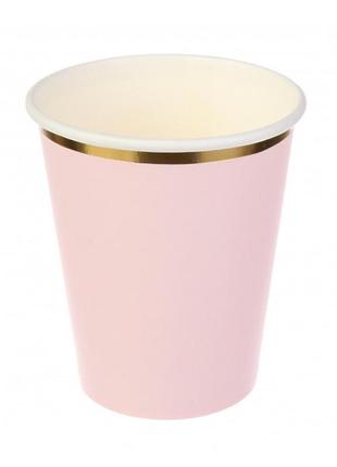 Паперові склянки "light pink", 10 шт., польща, 200 мл., колір ...