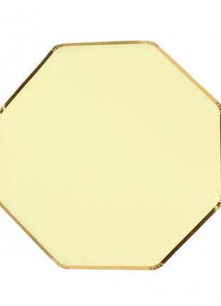 Одноразові тарілки "octagon", 10 шт., ø - 23 см., колір жовтий