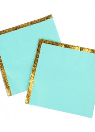 Папір серветки "mint&gold;" (20 шт.), польща, розмір - 33х33 см.