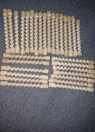 Бігуді дерев'яні кісточки спіральні + подарунок💜