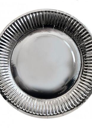 Паперові тарілки "silver", 10 шт., ø - 18 см, харчовий картон