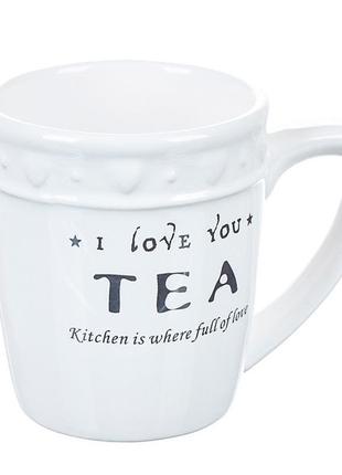 Чашка "i love you tea", висота 10 см, 400 мл, польща