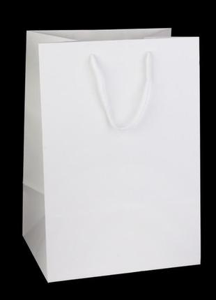 Подарунковий пакет "white", 31см*42см*12 см, ламінований картон