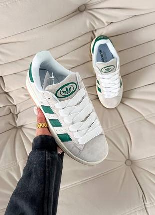 Adidas campus green/grey/кроссовки адидас/камус/adidas3 фото