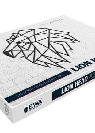 Пазл інтер'єрний дерев'яний на стіну lion head 81,1x75,7x0,7см...2 фото