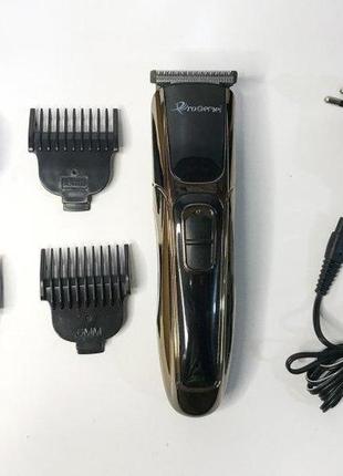 Машинка для стрижки волос gemei gm-6069 - беспроводная аккумул...7 фото