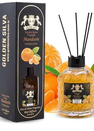 Аромадиффузор для дома мандарин golden silva reed diffuser, 15...