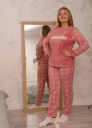 Тёплая домашняя пижама батал пижама больших размеров пижама батальных размеров турция