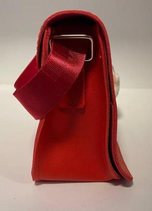 Стильна жіноча сумка з котиком d5055 червона3 фото