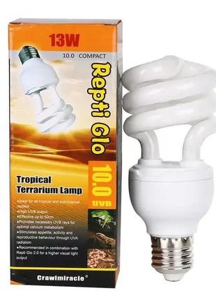 Люмінесцентна лампа repti-glo tropical lamp 10.0 uvb 13 вт