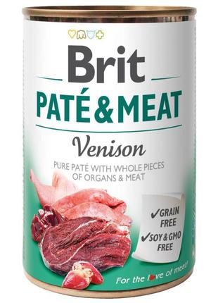 Консерва (брит) brit pate & meat venison 400 г (курка та оленина)
