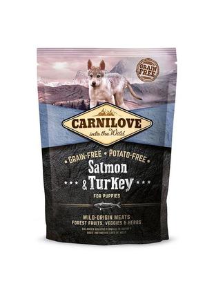 Корм для цуценят carnilove puppy salmon & turkey 1,5 кг уценка...