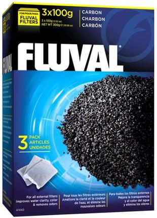 Вкладка у фільтр fluval вугілля (3 шт.х100 г)