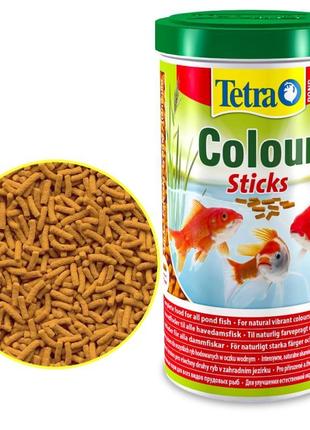 Корм для ставкових риб tetra pond colour sticks 1l