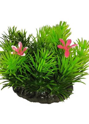 Рослина для декору акваріума 10x10x8cm зелена