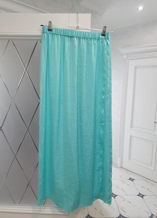 Сатинова довга спідниця на запах
