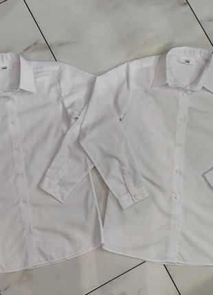 Белая рубашка для двойни, близнецов с длинным рукавом next 11-12 лет (146-152 см)