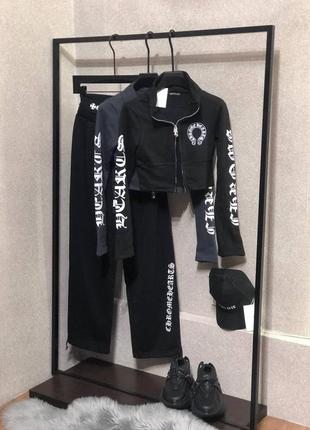 Кофта chrome hearts oversize  черная3 фото