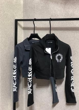 Кофта chrome hearts oversize  черная4 фото