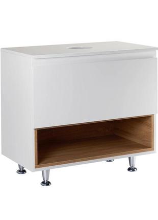 Тумба підлогова qtap robin 800х616х437 white/whitish oak зі ст...