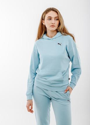 Женская худи puma better essentials hoodie голубой m (7d67598822 m)1 фото