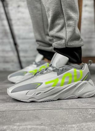 Sale! кроссовки мужские adidas yeezy 700 серые3 фото