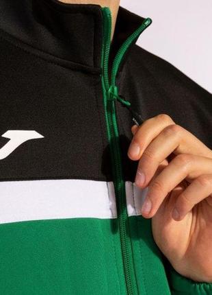 Чоловічий спортивний костюм joma danubio tracksuit чорний зелений l (102746.451)7 фото