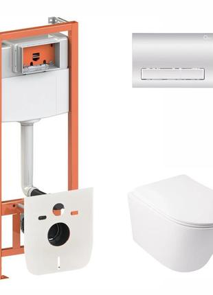 Набір qtap інсталяція 3 в 1 nest qt0133m425 з панеллю змиву лі...
