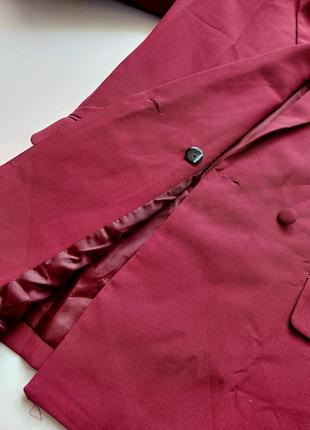 Стильный бордовый оверсайз блейзер/пиджак/жакет6 фото