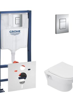 Набір інсталяція 4 в 1 grohe rapid sl 38772001 + унітаз з сиді...