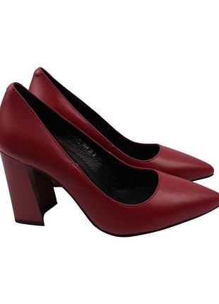 Туфлі жіночі erisses бордові натуральна шкіра, 34
