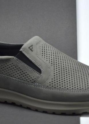 Чоловічі літні комфортні туфлі нубукові сірі clubshoes м 5
