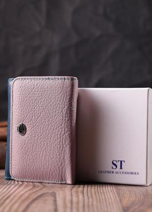 Практичний гаманець для дівчат із натуральної шкіри st leather...8 фото