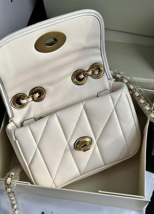 Сумка coach quilted pillow madison shoulder bag white4 фото