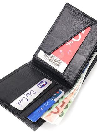 Елегантний гаманець для чоловіків у два складання з натурально...5 фото