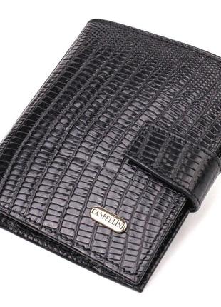 Фактурний чоловічий гаманець із натуральної шкіри з тисненням ...