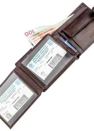 Чоловічий гаманець boston 18819 коричневий4 фото