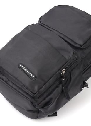 Міський чоловічий текстальний рюкзак vintage 20574 чорний3 фото