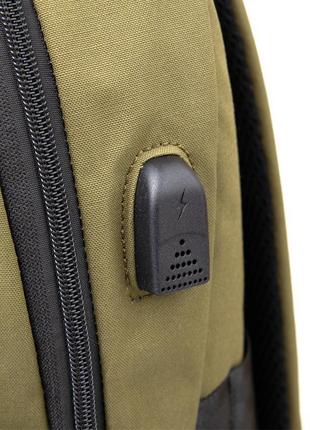 Рюкзак текстильний smart унісекс vintage 20623 оливковий6 фото
