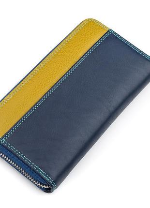 Кошелик жіночого st leather 18375 (sb71) на блискавки синій2 фото